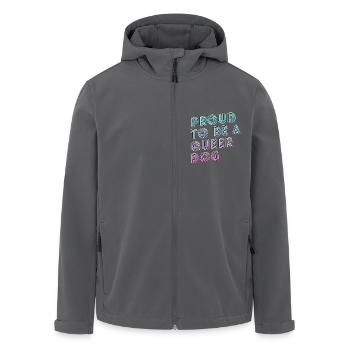 Proud to be a Queer Dog Neon Shirt - Recycelte Männer Softshell-Jacke von Stanley/Stella - Anthrazit - Vorne - AI Model Male 185 light (185cm)