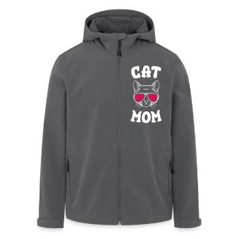 Cat Mom - Recycelte Männer Softshell-Jacke von Stanley/Stella - Anthrazit - Vorne - AI Model Male 185 light (185cm)
