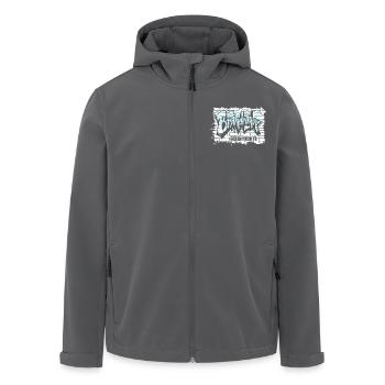 Brandmauer - Gegen Rechts, gegen Hetze - Recycelte Männer Softshell-Jacke von Stanley/Stella - Anthrazit - Vorne - AI Model Male 185 light (185cm)