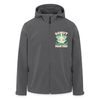 Yoga Donut Interrupt Mantra Funny Yoga - Recycelte Männer Softshell-Jacke von Stanley/Stella - Anthrazit - Vorne - AI Model Male 185 light (185cm)