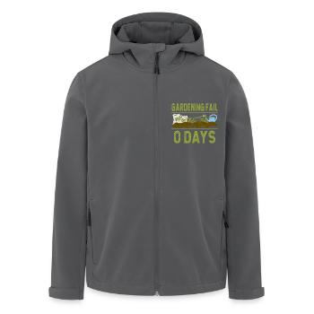 Gardening Fail Plant Lover 0 Days Gardener - Recycelte Männer Softshell-Jacke von Stanley/Stella - Anthrazit - Vorne - AI Model Male 185 light (185cm)