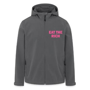 Eat the rich - Recycelte Männer Softshell-Jacke von Stanley/Stella - Anthrazit - Vorne - AI Model Male 185 light (185cm)