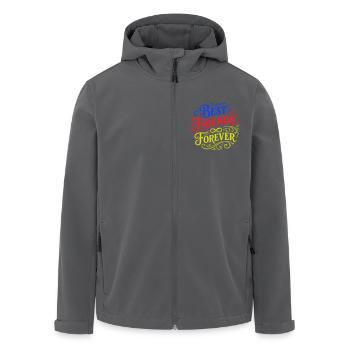 Beste Freunde Für Immer - Recycelte Männer Softshell-Jacke von Stanley/Stella - Anthrazit - Vorne - AI Model Male 185 light (185cm)