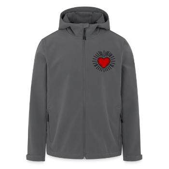 Herz Symbolik - Recycelte Männer Softshell-Jacke von Stanley/Stella - Anthrazit - Vorne - AI Model Male 185 light (185cm)