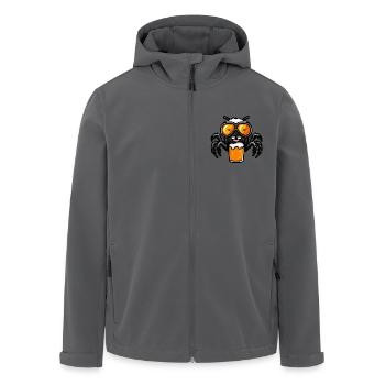 Tarantula Apres Ski Bier Comic - Recycelte Männer Softshell-Jacke von Stanley/Stella - Anthrazit - Vorne - AI Model Male 185 light (185cm)