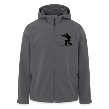 Soldat Symbol - Recycelte Männer Softshell-Jacke von Stanley/Stella - Anthrazit - Vorne - AI Model Male 185 light (185cm)