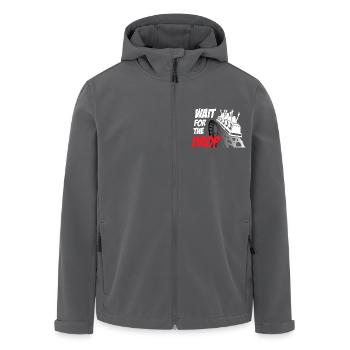 Wait For The Drop Roller Coaster - Recycelte Männer Softshell-Jacke von Stanley/Stella - Anthrazit - Vorne - AI Model Male 185 light (185cm)