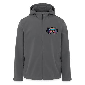 Skibrille Berge Ski Bunt - Recycelte Männer Softshell-Jacke von Stanley/Stella - Anthrazit - Vorne - AI Model Male 185 light (185cm)