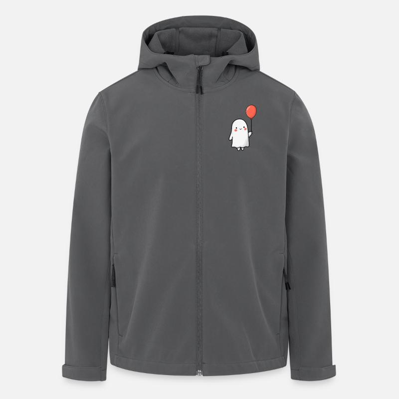 fantôme et ballon - Veste softshell homme en polyester recyclé Stanley/Stella - charbon