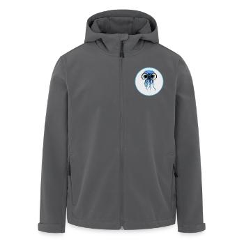 Qualle mit Taucherbrille - Recycelte Männer Softshell-Jacke von Stanley/Stella - Anthrazit - Vorne - AI Model Male 185 light (185cm)