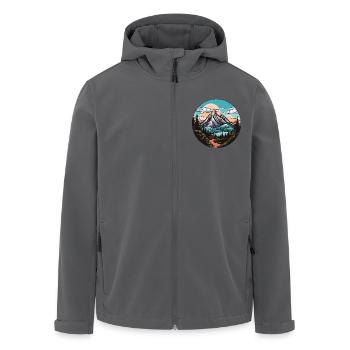 Berge Landschaft - Recycelte Männer Softshell-Jacke von Stanley/Stella - Anthrazit - Vorne - AI Model Male 185 light (185cm)