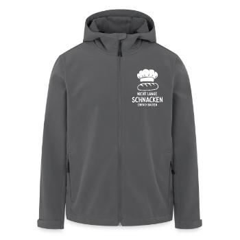 Nicht lange schnacken einfach backen. Bäckermütze - Recycelte Männer Softshell-Jacke von Stanley/Stella - Anthrazit - Vorne - AI Model Male 185 light (185cm)