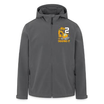 Baustelle Kindergeburtstag - Recycelte Männer Softshell-Jacke von Stanley/Stella - Anthrazit - Vorne - AI Model Male 185 light (185cm)