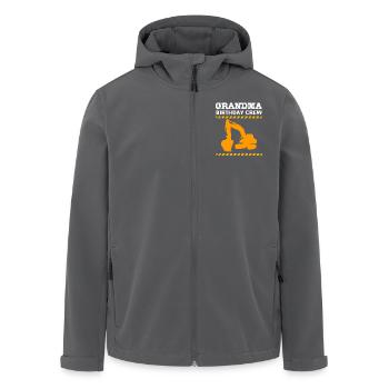 Baustelle Kindergeburtstag - Recycelte Männer Softshell-Jacke von Stanley/Stella - Anthrazit - Vorne - AI Model Male 185 light (185cm)