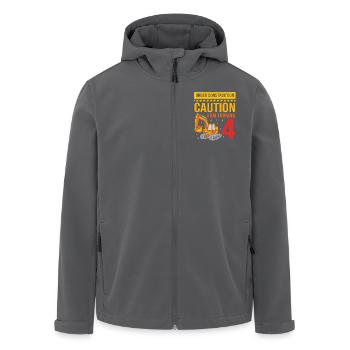 Baustelle Kindergeburtstag - Recycelte Männer Softshell-Jacke von Stanley/Stella - Anthrazit - Vorne - AI Model Male 185 light (185cm)