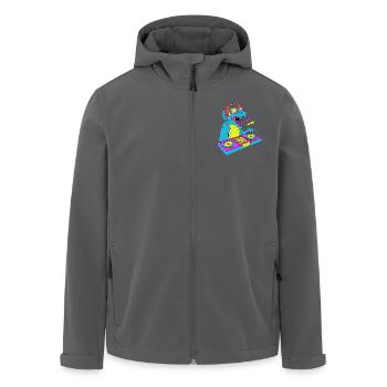 Rave Raver Techno music Techno bass Mischpult - Recycelte Männer Softshell-Jacke von Stanley/Stella - Anthrazit - Vorne - AI Model Male 185 light (185cm)
