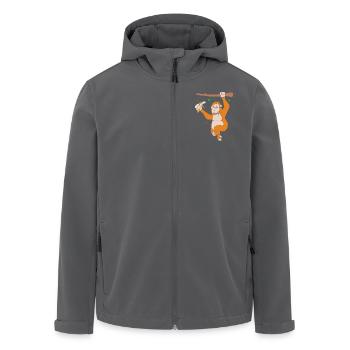 Orang Utan - Recycelte Männer Softshell-Jacke von Stanley/Stella - Anthrazit - Vorne - AI Model Male 185 light (185cm)