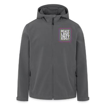 Rave Raver Techno music Techno bass Mischpult - Recycelte Männer Softshell-Jacke von Stanley/Stella - Anthrazit - Vorne - AI Model Male 185 light (185cm)