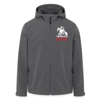 Springreiten Springpferd - Recycelte Männer Softshell-Jacke von Stanley/Stella - Anthrazit - Vorne - AI Model Male 185 light (185cm)