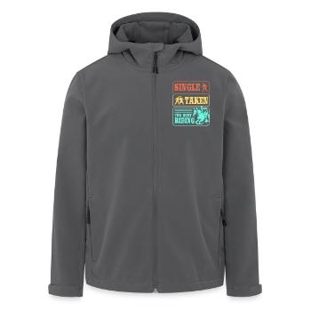 Springreiten Springpferd - Recycelte Männer Softshell-Jacke von Stanley/Stella - Anthrazit - Vorne - AI Model Male 185 light (185cm)