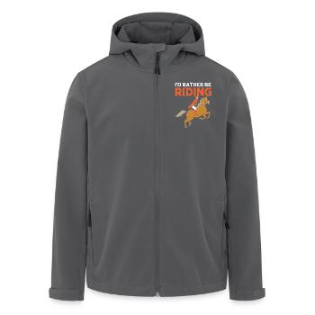 Springreiten Springpferd - Recycelte Männer Softshell-Jacke von Stanley/Stella - Anthrazit - Vorne - AI Model Male 185 light (185cm)