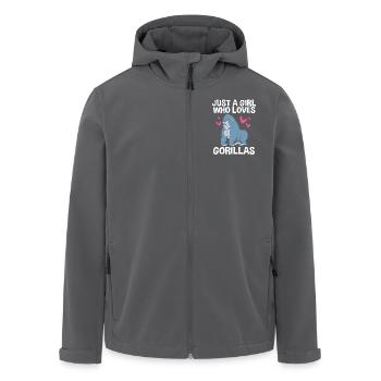 Gorilla - Recycelte Männer Softshell-Jacke von Stanley/Stella - Anthrazit - Vorne - AI Model Male 185 light (185cm)
