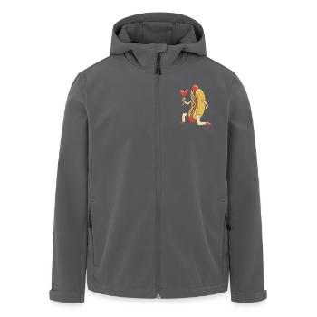Hot Dog Imbiss - Recycelte Männer Softshell-Jacke von Stanley/Stella - Anthrazit - Vorne - AI Model Male 185 light (185cm)
