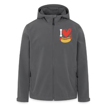 Hot Dog Imbiss - Recycelte Männer Softshell-Jacke von Stanley/Stella - Anthrazit - Vorne - AI Model Male 185 light (185cm)