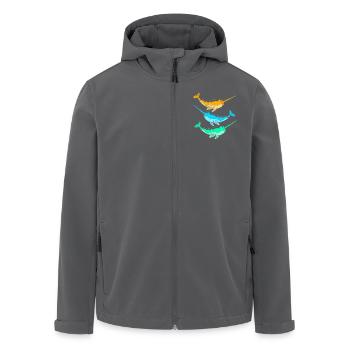 Narwal - Recycelte Männer Softshell-Jacke von Stanley/Stella - Anthrazit - Vorne - AI Model Male 185 light (185cm)