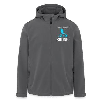 Ski Skiurlaub - Recycelte Männer Softshell-Jacke von Stanley/Stella - Anthrazit - Vorne - AI Model Male 185 light (185cm)