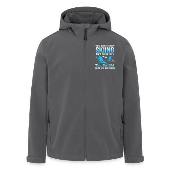 Ski Skiurlaub - Recycelte Männer Softshell-Jacke von Stanley/Stella - Anthrazit - Vorne - AI Model Male 185 light (185cm)