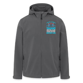 Ski Skiurlaub - Recycelte Männer Softshell-Jacke von Stanley/Stella - Anthrazit - Vorne - AI Model Male 185 light (185cm)