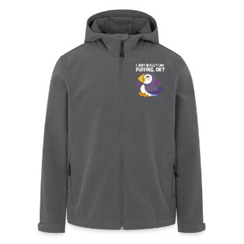 Papageientaucher Puffin - Recycelte Männer Softshell-Jacke von Stanley/Stella - Anthrazit - Vorne - AI Model Male 185 light (185cm)