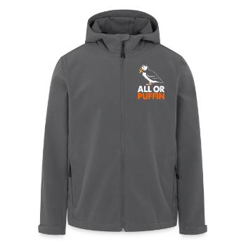 Papageientaucher Puffin - Recycelte Männer Softshell-Jacke von Stanley/Stella - Anthrazit - Vorne - AI Model Male 185 light (185cm)