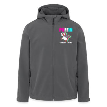 Papageientaucher Puffin - Recycelte Männer Softshell-Jacke von Stanley/Stella - Anthrazit - Vorne - AI Model Male 185 light (185cm)