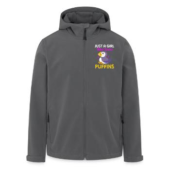 Papageientaucher Puffin - Recycelte Männer Softshell-Jacke von Stanley/Stella - Anthrazit - Vorne - AI Model Male 185 light (185cm)