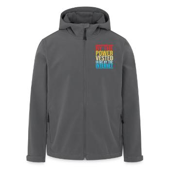 Pfarrer - Recycelte Männer Softshell-Jacke von Stanley/Stella - Anthrazit - Vorne - AI Model Male 185 light (185cm)