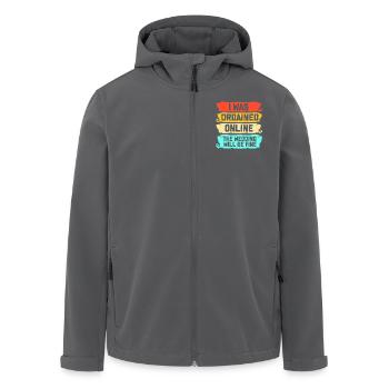 Pfarrer - Recycelte Männer Softshell-Jacke von Stanley/Stella - Anthrazit - Vorne - AI Model Male 185 light (185cm)