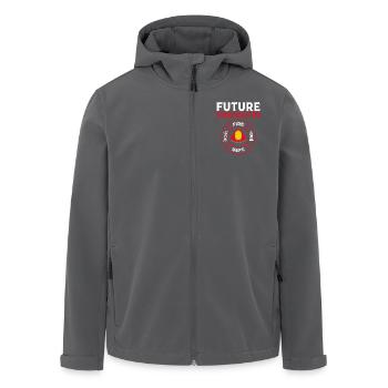 Feuerwehrauto Kindergeburtstag Feuerwehrmann - Recycelte Männer Softshell-Jacke von Stanley/Stella - Anthrazit - Vorne - AI Model Male 185 light (185cm)