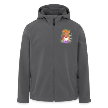 Boxer Hund - Recycelte Männer Softshell-Jacke von Stanley/Stella - Anthrazit - Vorne - AI Model Male 185 light (185cm)