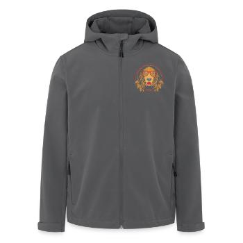Cocker Spaniel - Recycelte Männer Softshell-Jacke von Stanley/Stella - Anthrazit - Vorne - AI Model Male 185 light (185cm)