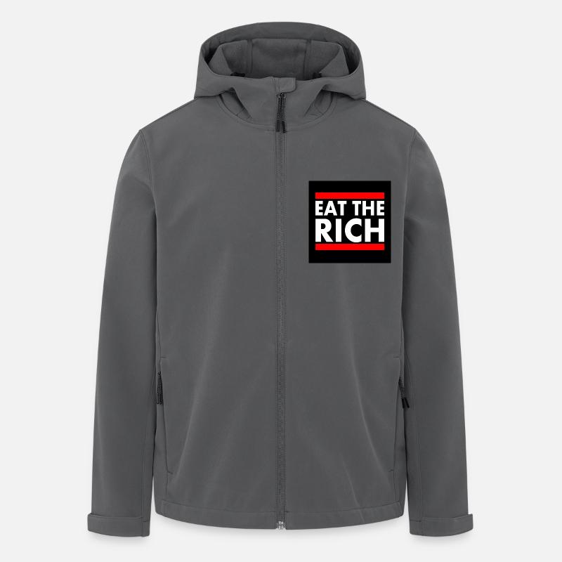 Eat the rich - Recycelte Männer Softshell-Jacke von Stanley/Stella - Anthrazit
