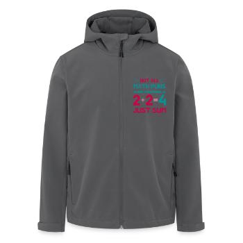 Nicht alle Mathe-Wortspiele sind schrecklich, nur Summen-Mathe-Liebhaber - Recycelte Männer Softshell-Jacke von Stanley/Stella - Anthrazit - Vorne - AI Model Male 185 light (185cm)