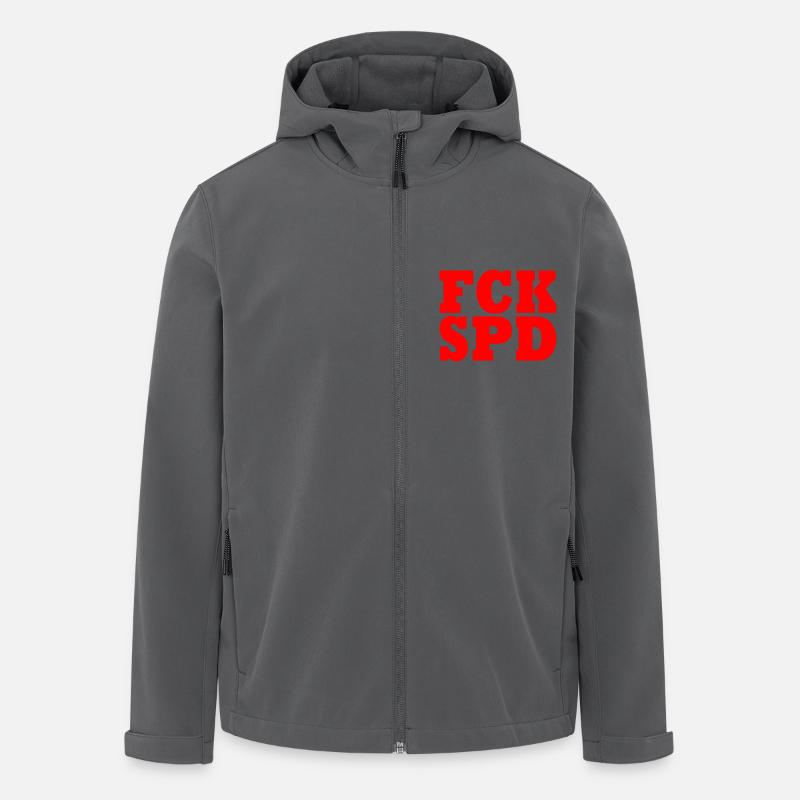 Fck spd - Recycelte Männer Softshell-Jacke von Stanley/Stella - Anthrazit
