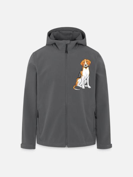 Sitting foxhound - Men’s Recycled Softshell Jacket by Stanley/Stella - anthracite