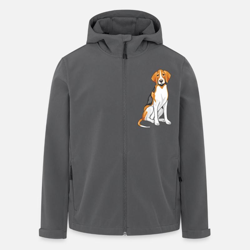 Sitting foxhound - Men’s Recycled Softshell Jacket by Stanley/Stella - anthracite