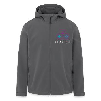 Player 1 Gamer - Recycelte Männer Softshell-Jacke von Stanley/Stella - Anthrazit - Vorne - AI Model Male 185 light (185cm)