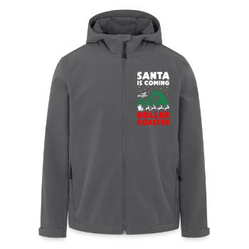 Santa is Coming with Roller Coaster - Recycelte Männer Softshell-Jacke von Stanley/Stella - Anthrazit - Vorne - AI Model Male 185 light (185cm)