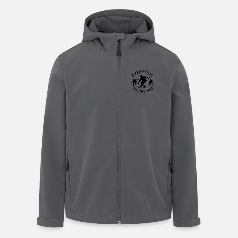 EVERYTIME ON BOARD - Recycelte Männer Softshell-Jacke von Stanley/Stella - Anthrazit