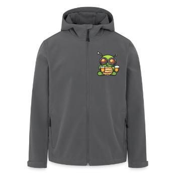 Wurm Apres Ski Bier - Recycelte Männer Softshell-Jacke von Stanley/Stella - Anthrazit - Vorne - AI Model Male 185 light (185cm)
